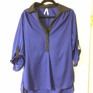 Dark blue oversized blouse